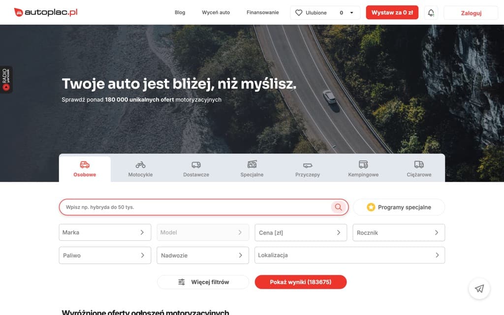 Screenshot autoplac.pl