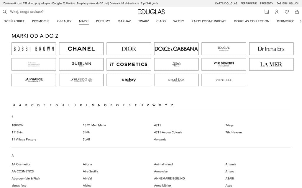 Screenshot douglas.pl