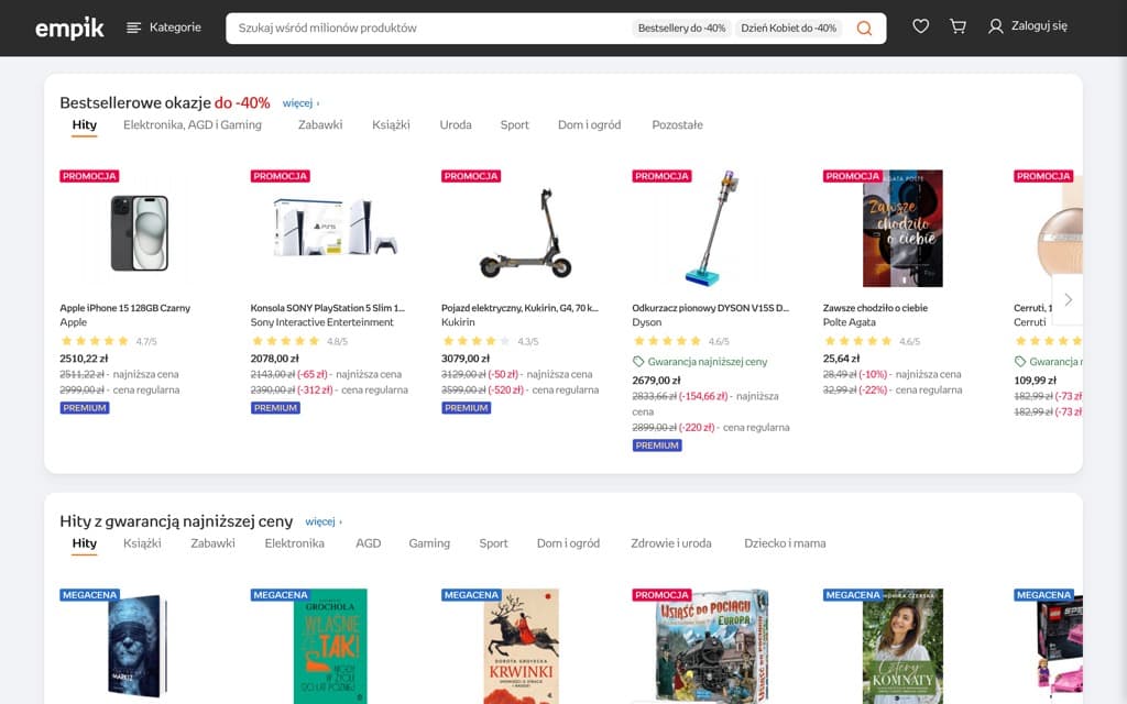 Screenshot empik.com