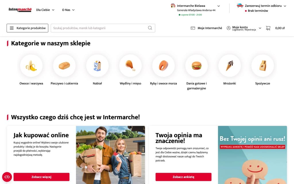 Screenshot intermarche.pl