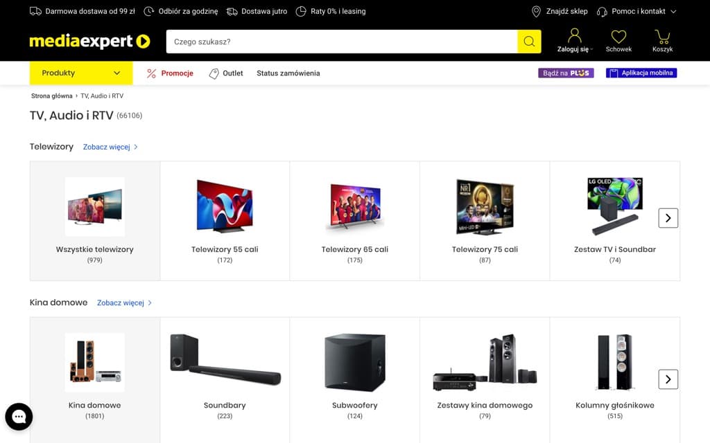 Screenshot mediaexpert.pl