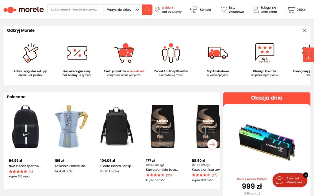 Screenshot morele.net