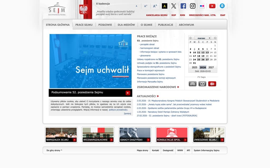 Screenshot sejm.gov.pl