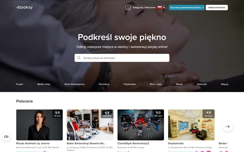 Screenshot booksy.com