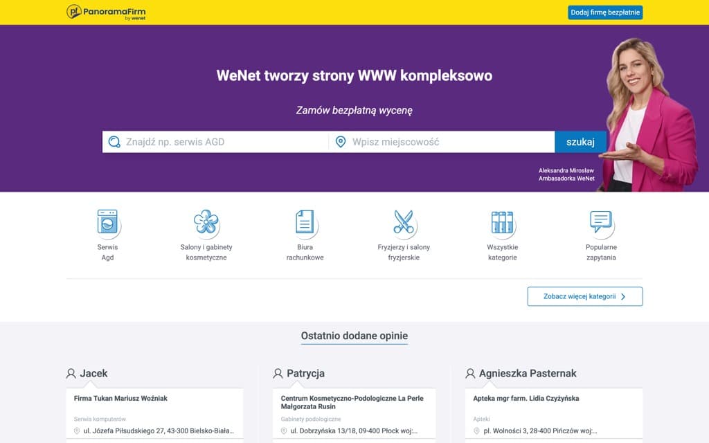 Screenshot panoramafirm.pl